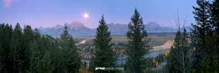 Snake River Moonrise - Grand Teton NP